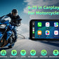 Motorcycle Carplay Screen, Wireless Apple CarPlay & Android Auto with Design Mount 6.25" Waterproof Touchscreen Supports GPS Navigation/Bluetooth Transmission/Voice Assistant